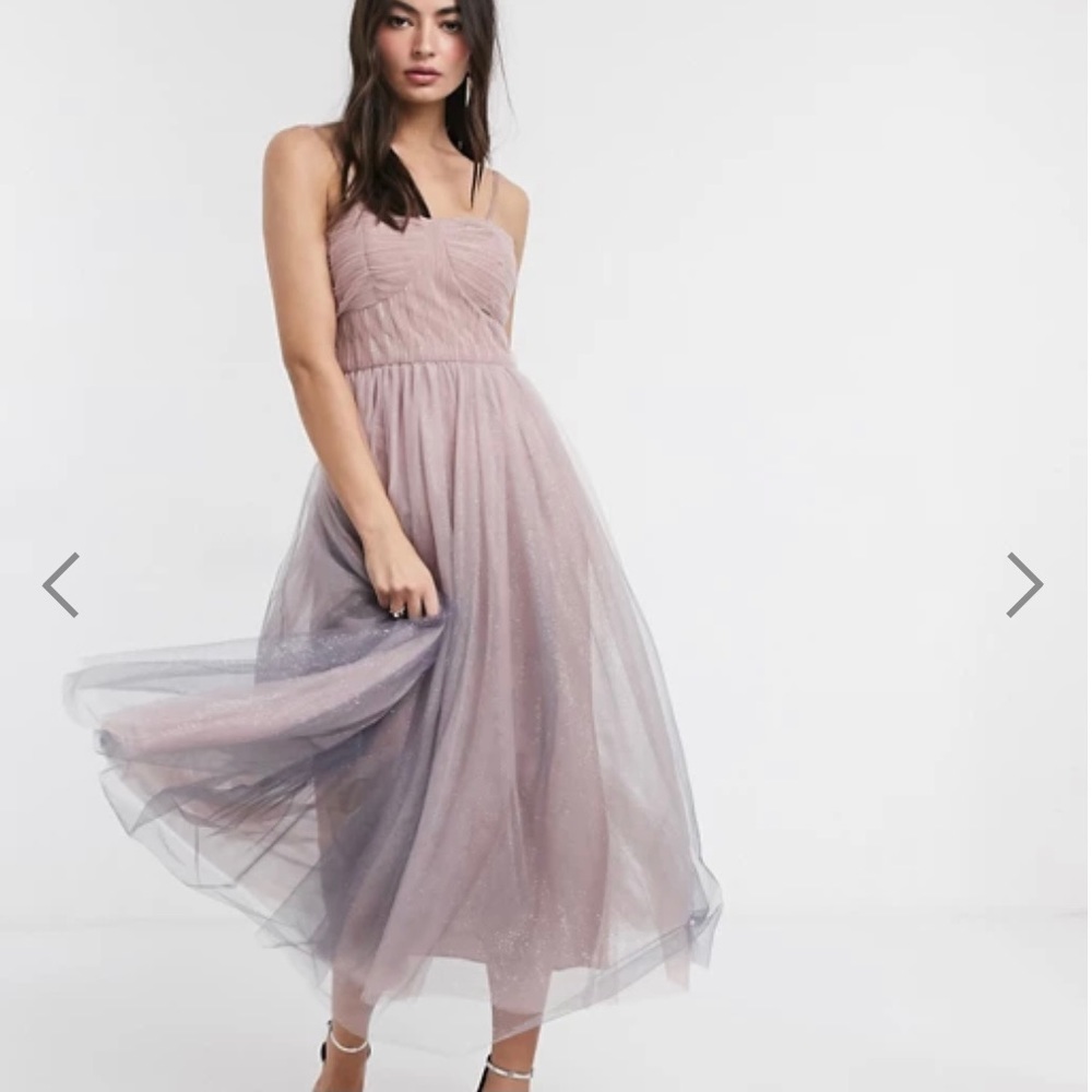 Forever Unique Ombré Glitter Tulle Dress
